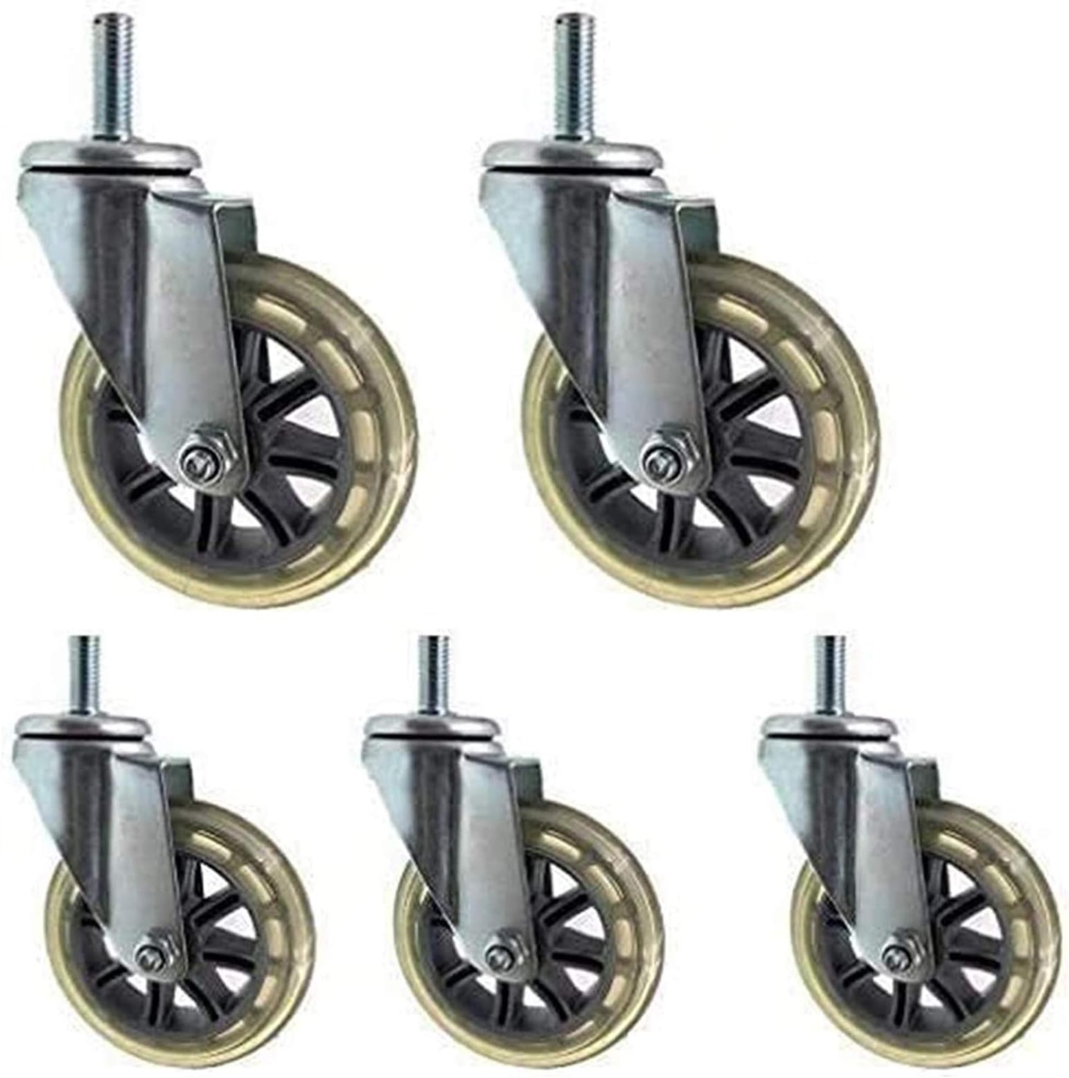 Miracle Caster! Extra Large Chair Wheels. 4" Set of Five