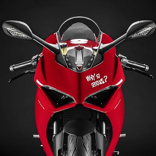 Miniatura 7 de TOMALL 3 calcomanías reflectantes de vinilo con texto en inglés Why So Serious para automóvil, divertidas decoraciones temáticas de Halloween