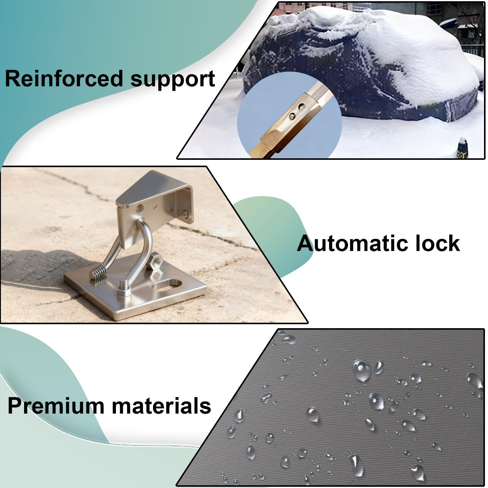 Garage Retrattile, Tettoia Temporanea per Auto, Riparo Portatile per Auto, Tettoia Resistente alle Intemperie, Chiudibile a Chiave per Berline, Motociclette, Cortile