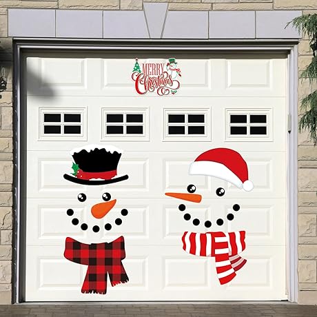 Christmas Garage Door Magnet Stickers - Spread Festive Cheer with These Weather-Resistant Decorations