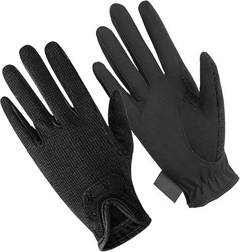 Vista 19 de ChinFun Guantes de equitación prémium para mujeres y jóvenes, transpirables, ligeros, con agarre cómodo