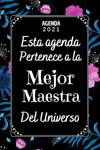 AGENDA 2021 Mejor Maestra: Agenda Semanal 2021 A5 , una Semana en dos Páginas , Regalos originales mujer Profesora Maestra