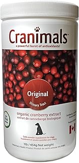 Cranimals Cranberry Powder for Dogs UTI Supplement 6 Month Supply, Prevents UTIs, Incontinence and Struvite Stones, Replaces antibiotics & Prescription Diets, clinically Tested.