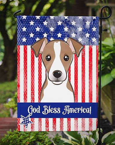 Vista 151 de Caroline's Treasures BB2171GF American Flag and Border Collie Garden Flag Mailbox Flag Decorative Yard Flag Banner Outside Patio Artwork Yard Flower