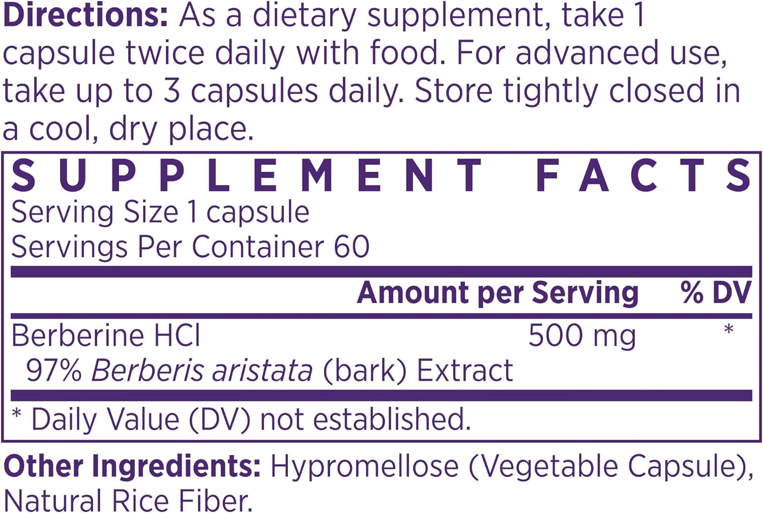NAOMI Himalayan Berberine 500mg, Clinically Studied for Blood Sugar Support, Metabolic Function, Healthy Weight & Cholesterol, AMPK Activation, Non-GMO, Vegan, Gluten-Free, 60 Capsules, 1-Month Supply