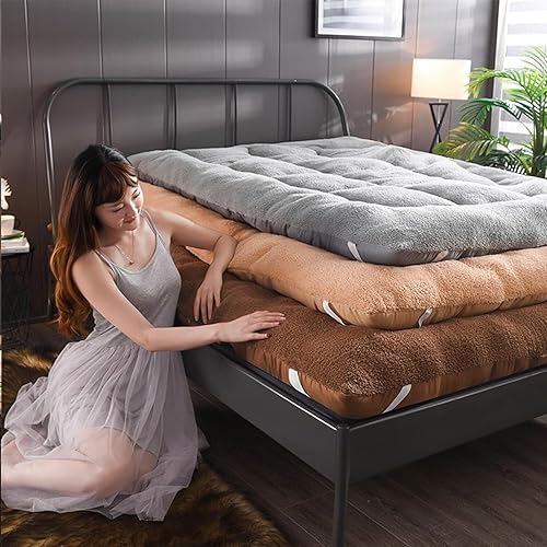 Miniatura 7 de Colchón de piso japonés de vellón colchón futón,Colchón japonés grueso tatami,Almohadilla de dormir plegable gruesa transpirable tumbona de piso