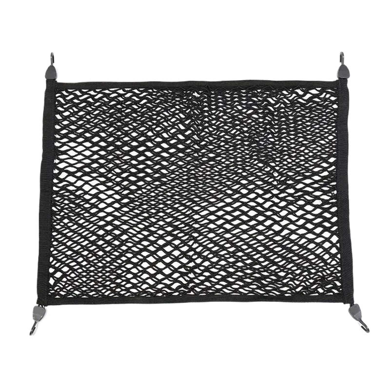 Rete Organizer in Rete for Bagagliaio di un'auto in Nylon | Rete portaoggetti for bagagliaio auto nera 80x60 cm