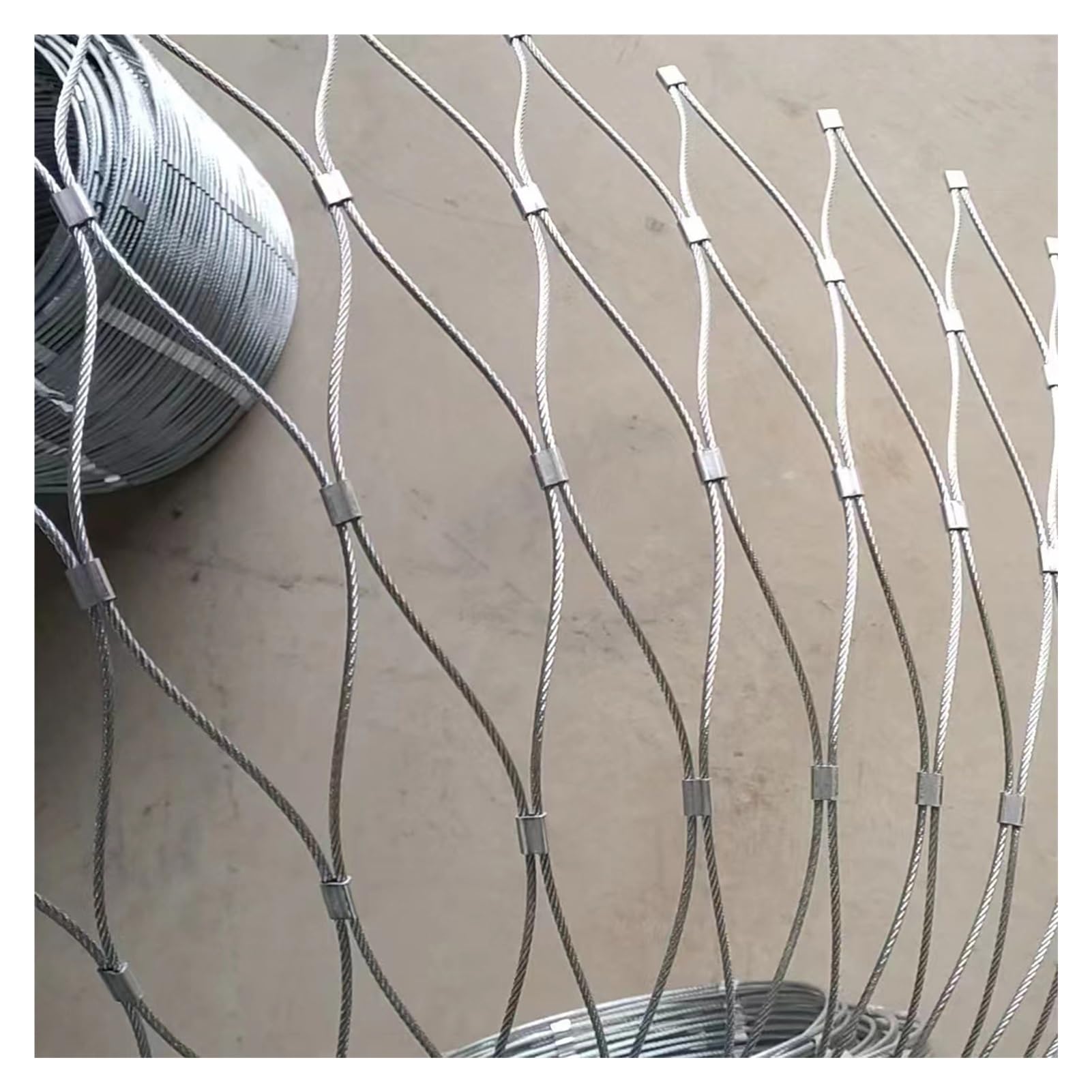 GLDYTVF Stainless Steel Garden Netting 1.5x7m Flexible Rope Mesh for Stair Safe & Plant Protect 10cm/1.5mm Boundary Fence for Landscaping & Gardening