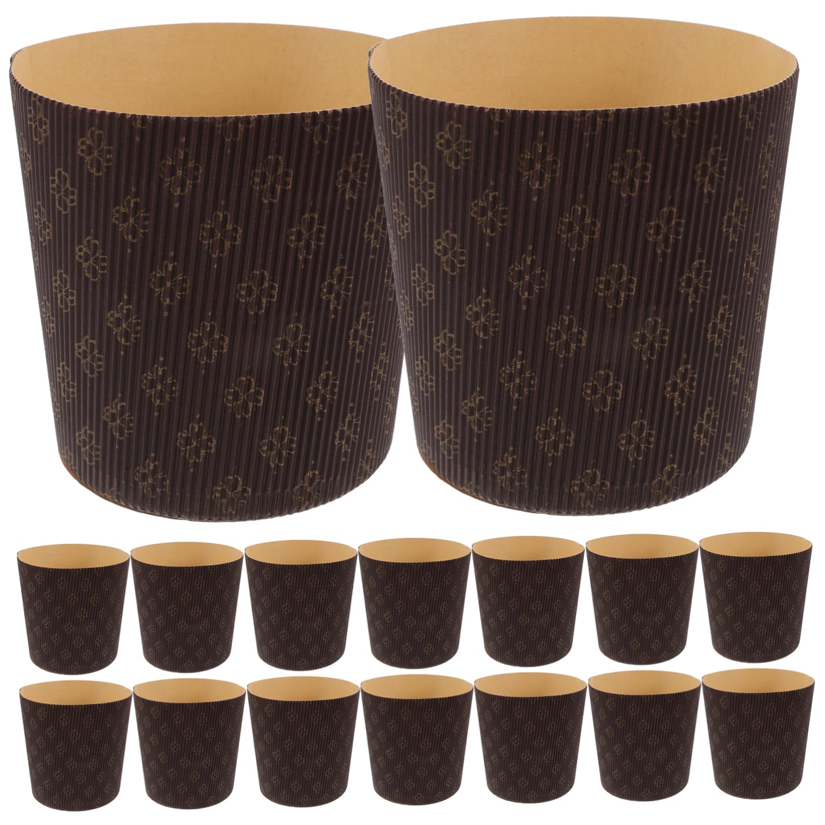 LABRIMP 25 Piezas Panettone Papel para Hornear Muffins y Pasteles Resistente la Grasa para Tartas Magdalenas Mini Cheesecakes y Chocolates para Bodas y Shower