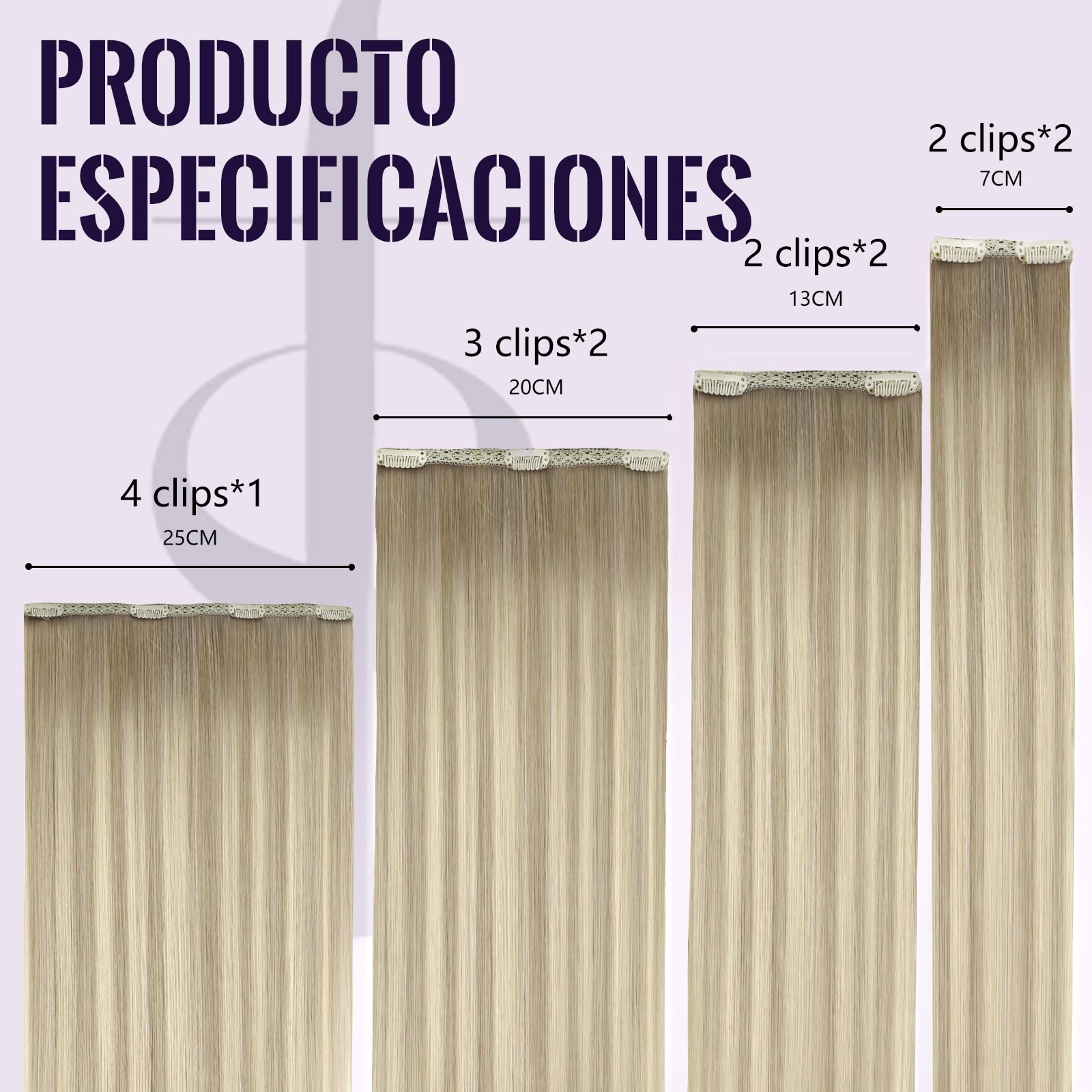 Fshine Extensiones De Clip 120g 40cm Extensiones Pelo Natural | Hair Extensions Clip In, No Requiere Visita A La PeluqueríA, Resultado De SalóN Profesional En Casa, Gruesos Y Brillantes