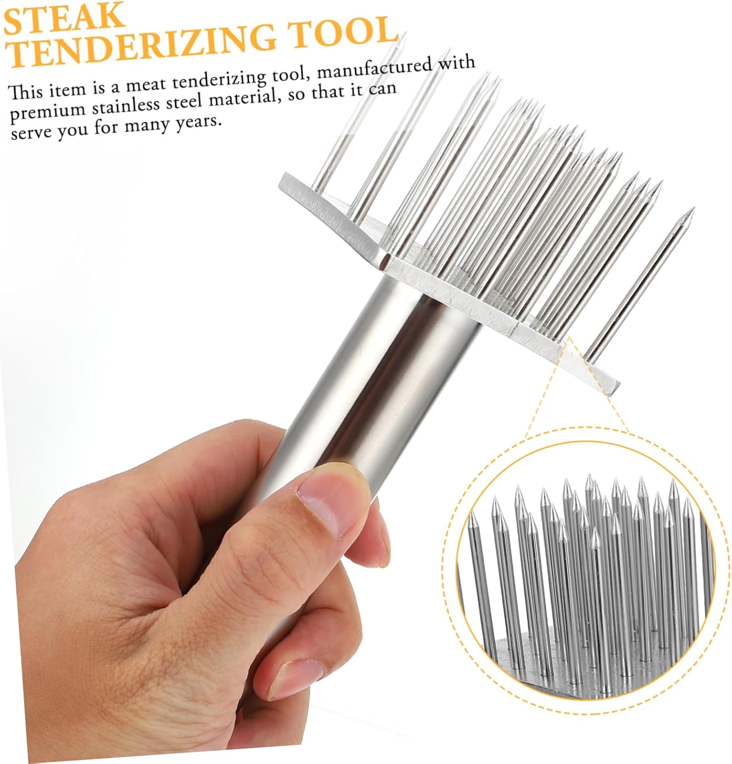 1Pc Meat Tenderizer Needle Tool Ergonomic Kitchen Supply for Effortless Steak Tenderizing for Beef Poultry More Saving Cooking Essential