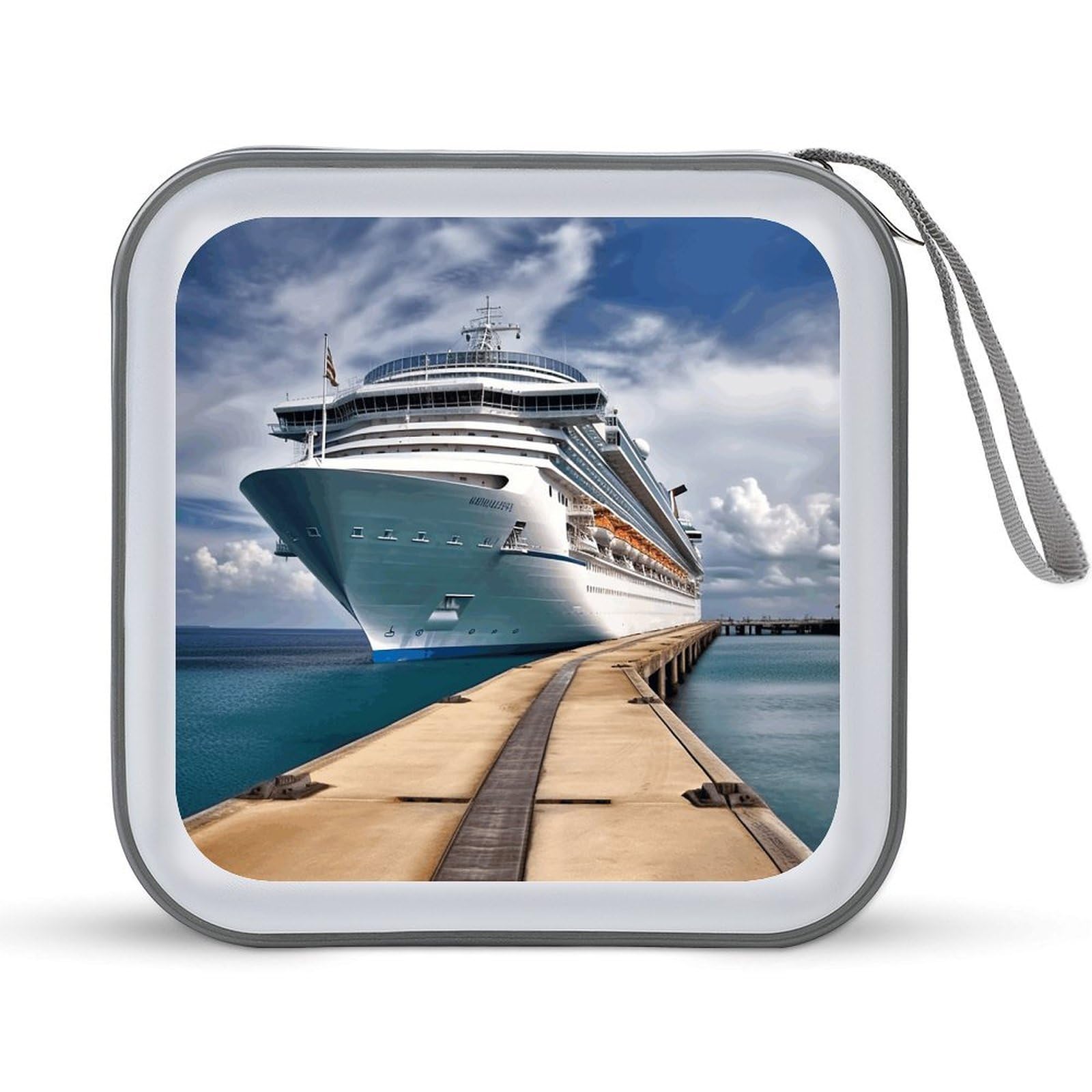 VstaDank - 40 Capacity Cruise CD Case, with Zipper Disc Storage Organizer, Portable Hard Plastic Storage CD Holder, DVD Organizer for the