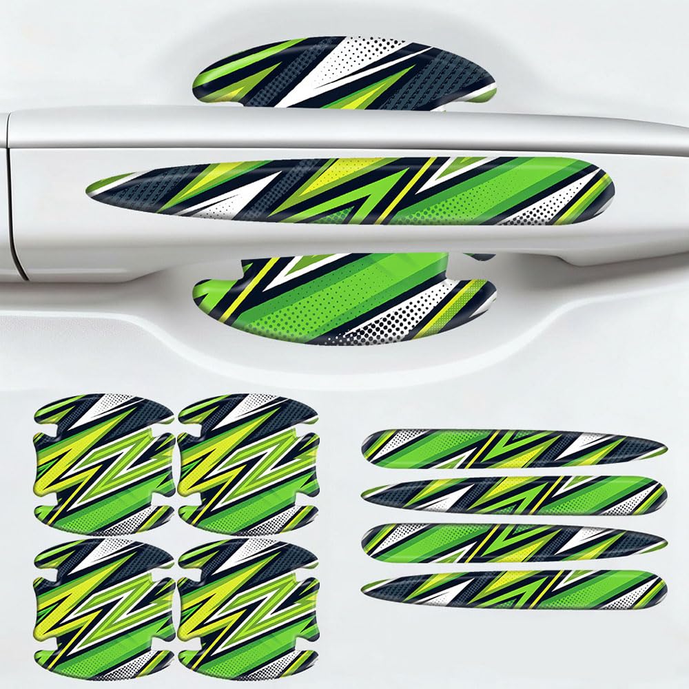 AAFEI Car Door Handle Scratch Protector for Toyota Aygo (AB10 AB40 2005-2022), Paint Protection Film Cup Guard, Carbon Fiber Texture Handle Stripe Cover, Anti Scratch Sticker Pack,D