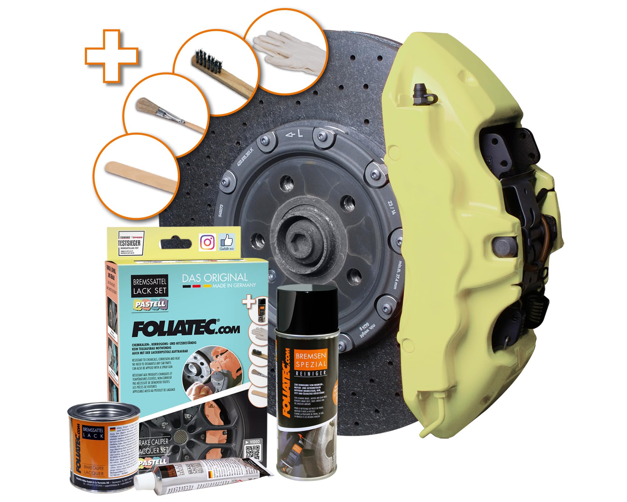 Foliatec PINTURA PINZA FRENO SET VAINILLA CREMOSO