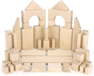 45 pc Hard Maple Wooden Building Blocks Set | Solid North American Hard Maple • Heirloom Quality • Sanded Silky Smooth • Handcrafted in Minnesota, USA • Safe & Non-Toxic