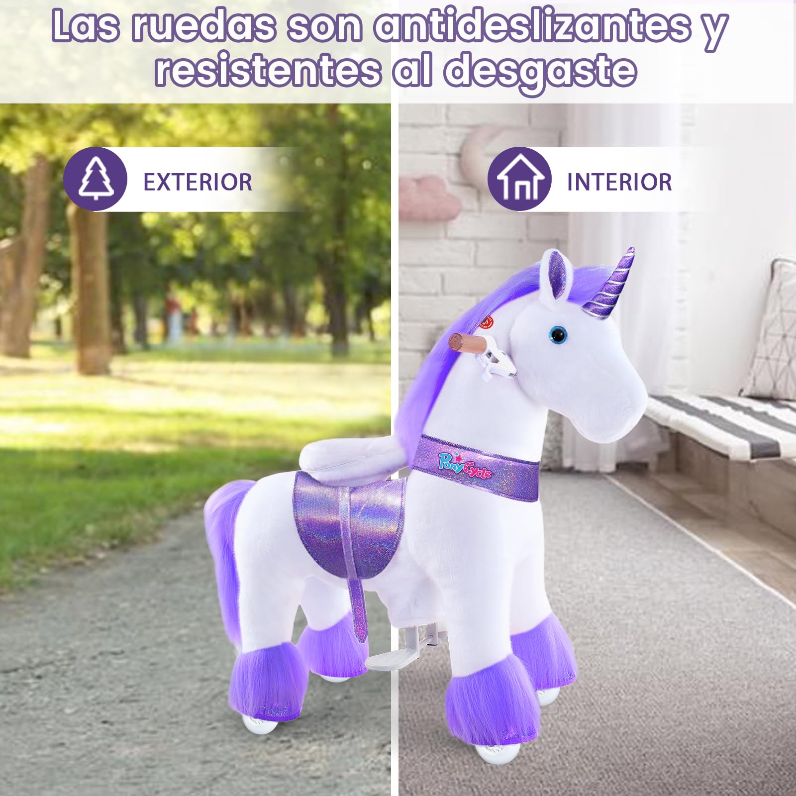 PonyCycle Oficial Clásico Modelo U Unicornio de Jugute para Montar