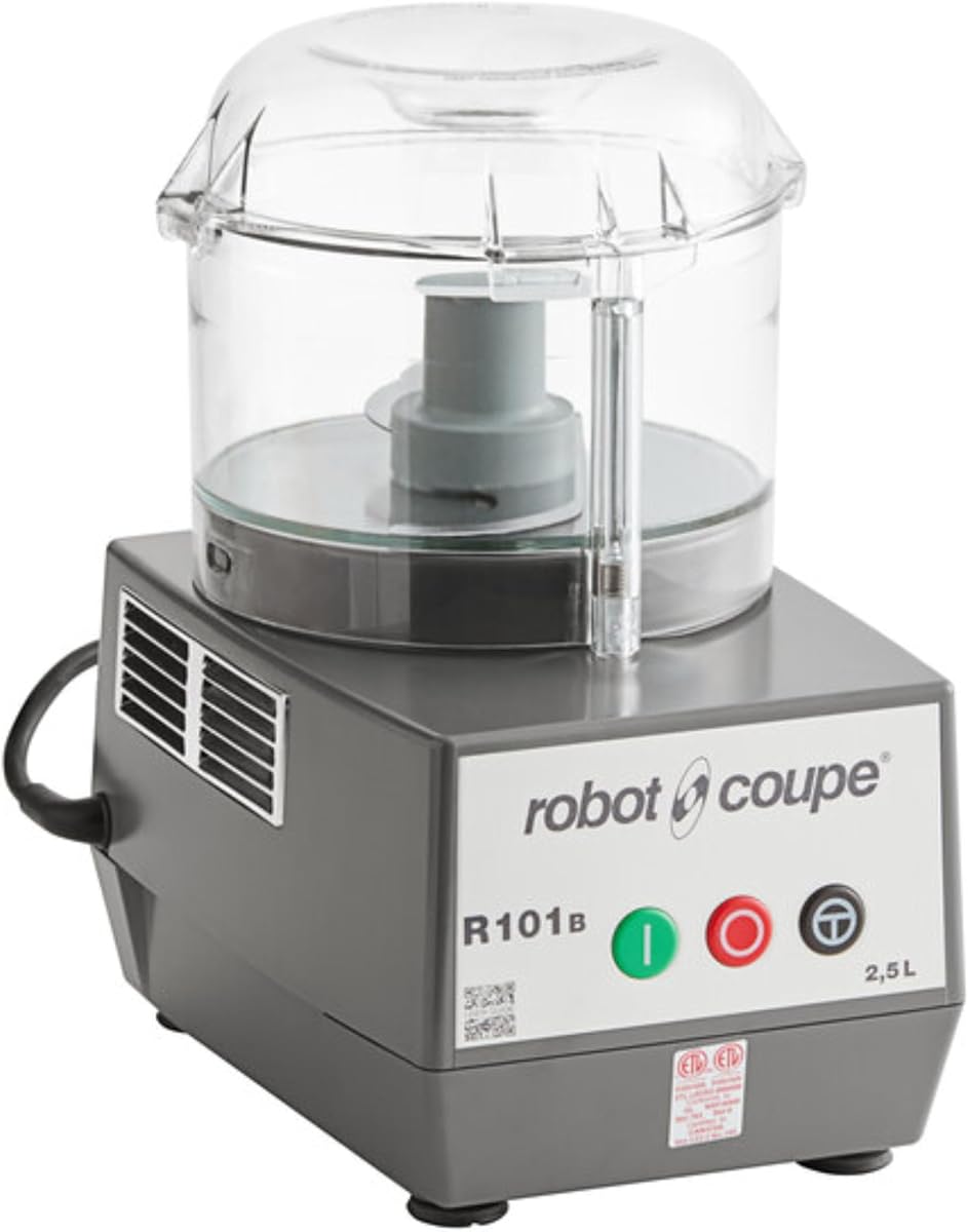 Robot Coupe R101B CLR Food Processor, 2.5 Qt Polycarbonate Clear Bowl, 120V