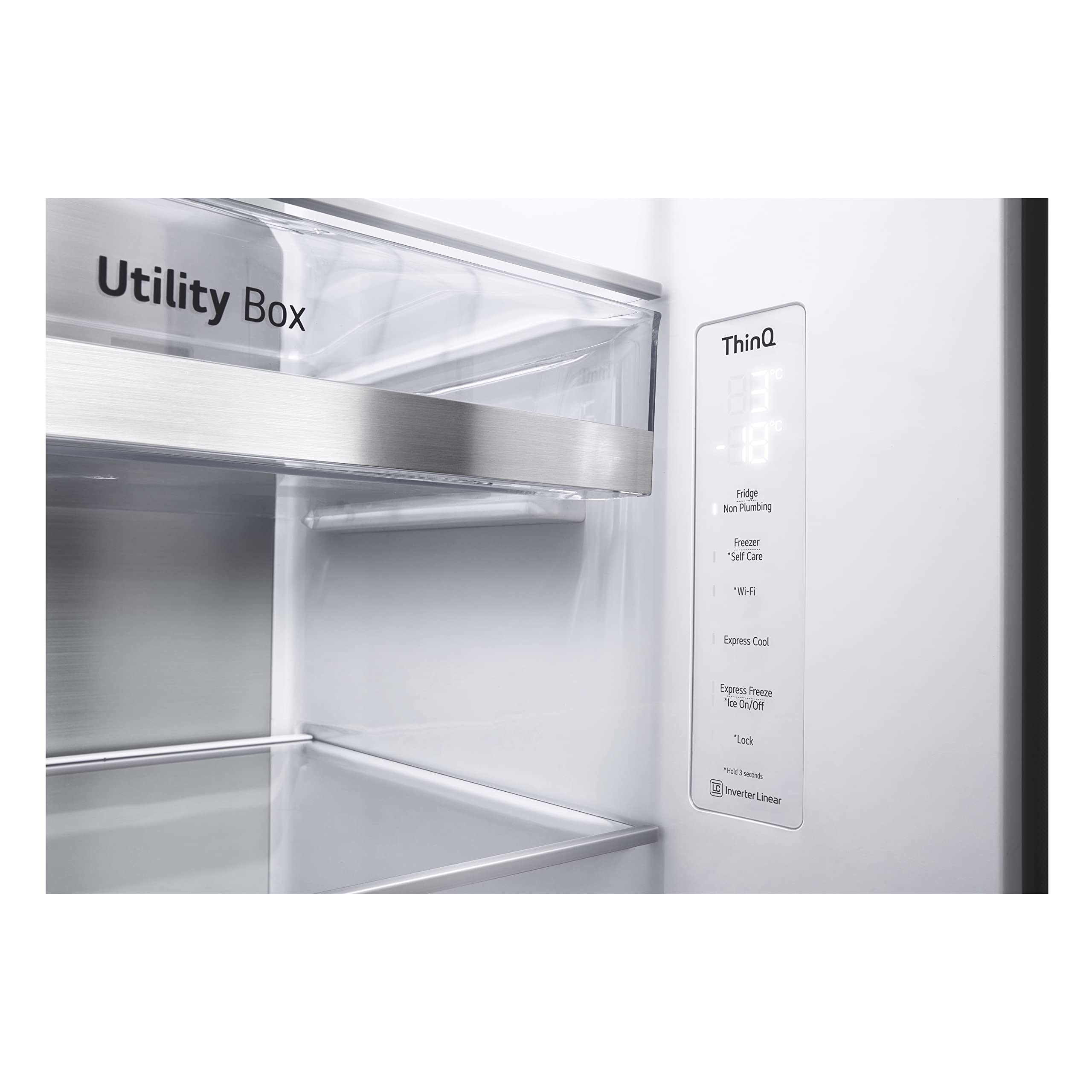 LG GSXV91PZAE - Frigorífico Americano Side by Side InstaView Total No Frost con congelador, 635 L, dispensador de agua y hielo UV Nano, refrigerador lineal, refrigerador inteligente con Wi-Fi y