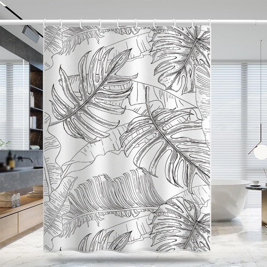 Shower Liner Shower Curtain Bathtub Curtain Hotel Waterproof Partition Curtain Bathroom Shower Curtain Polyester Waterproof Shower Curtain Suitable for Bathroom (Size : W80xH180cm) ()