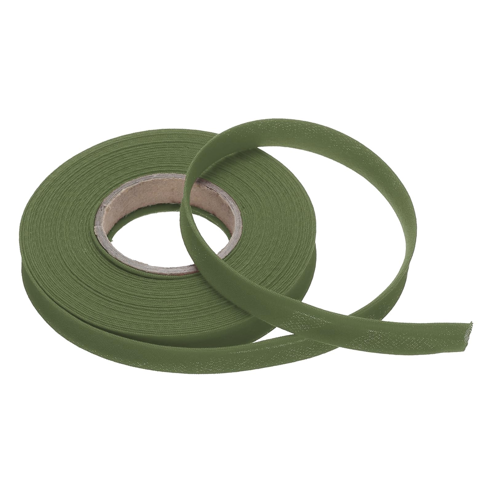 TOP-VIGOR 10 Yards Single Fold Bias Tape 1/2 Inch Bias Binding Tape Continuous Bulk for Sewing, Seaming, Piping, Quilting - Poly-Cotton Dark Green — image 1