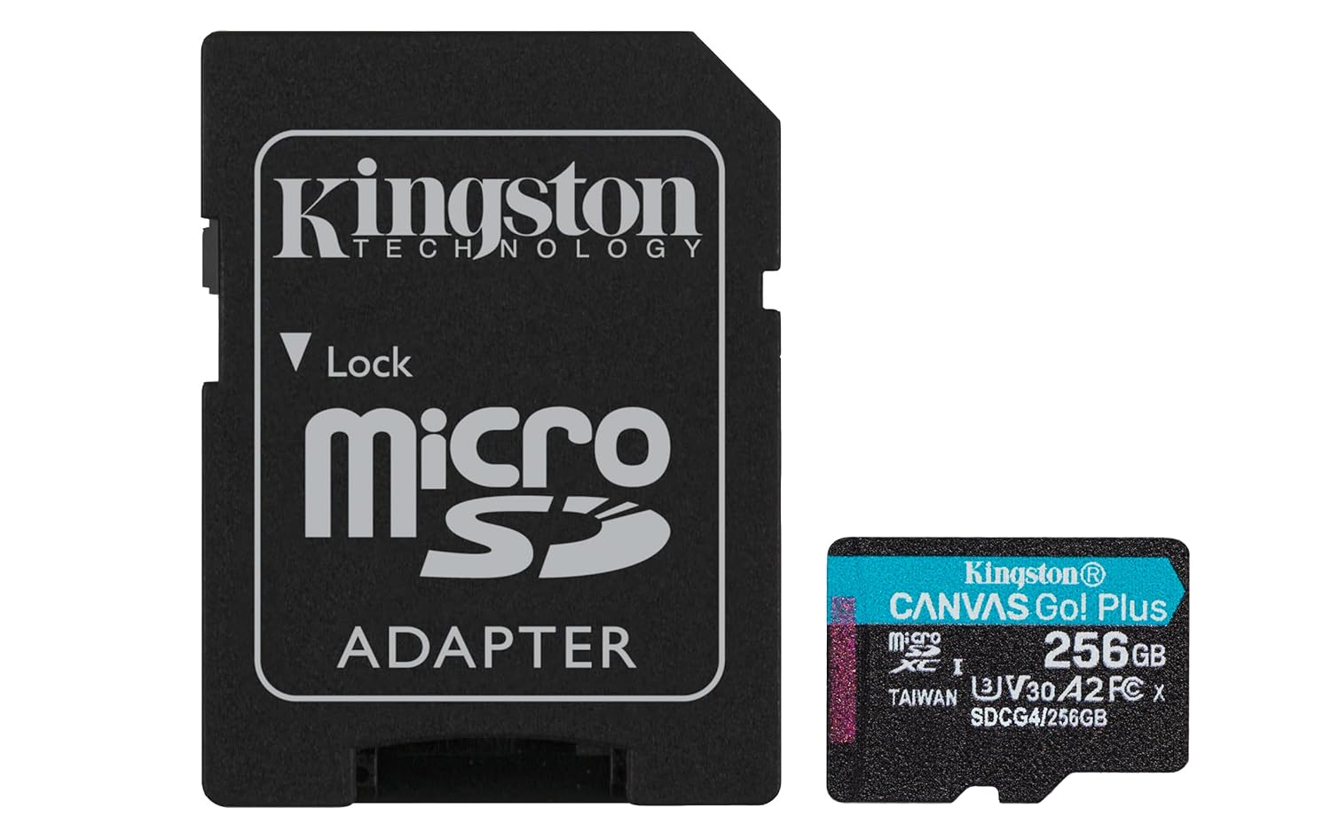 Kingston 256GB Canvas Go Plus microSD Card | Up to 200MB/s | Class 10, UHS-I, U3, V30, A2 | SDCG4/256GB