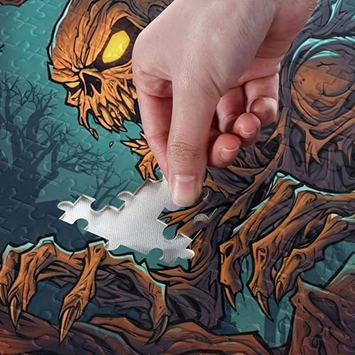 Miniatura 4 de Zombie - Rompecabezas de noche de Halloween, material compuesto de madera de papel, con bolsa de almacenamiento e imagen de referencia, fácil de