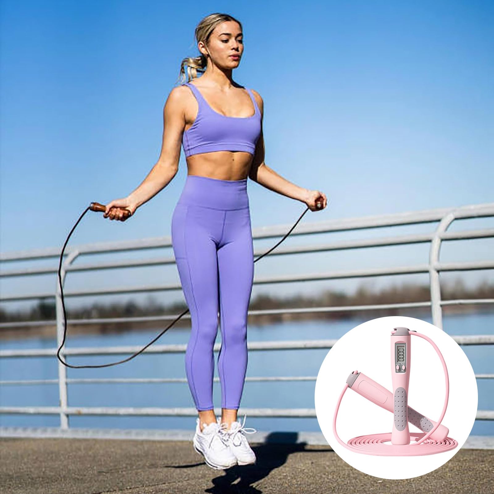 2026 Corda per saltare Digitale Professionale Con Contatore Per Adulti Smart Speed Rope Regolabile 28 Metri Fitness Training Indoor Training