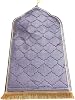 Muslim Prayer Mat, Thick Soft Velvet Muslim Rug, Portable Muslim Prayer Rug, Turkish Prayer Carpet ,Janamaz Sajada Carpet for Men and Women Plain Solid Prayer Mat Ramadan Eid Gift.-Gray Purple