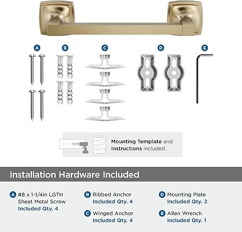 Vista 56 de Amerock Toallero negro mate – 7-9/16 pulgadas (7.559 in) de longitud – Soporte para toallas de baño y cocina Mate negro