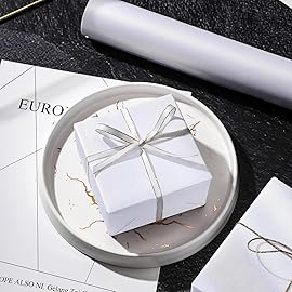 RUSPEPA White Matte Wrapping Paper - Solid Color Pearly - luster Paper Perfect for Wedding, Birthday, Christmas, Baby Shower -17 Inches X 32.8 Feet