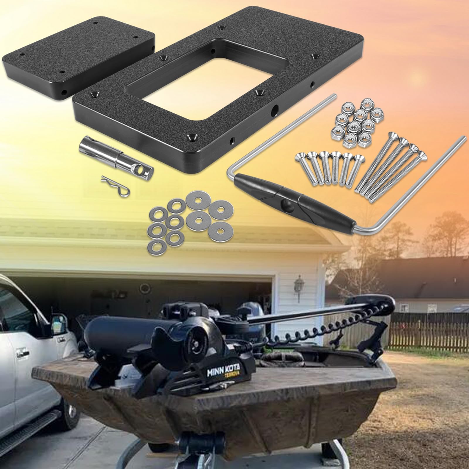 1854021 MKA-21 Kit staffa a sgancio rapido composito compatibile con Ulterra/Terrova/PowerDrive/PowerDrive V2/PowerDrive Pontoon/Deckhand 40, non utilizzare per motori con lunghezza albero da 182,9 cm