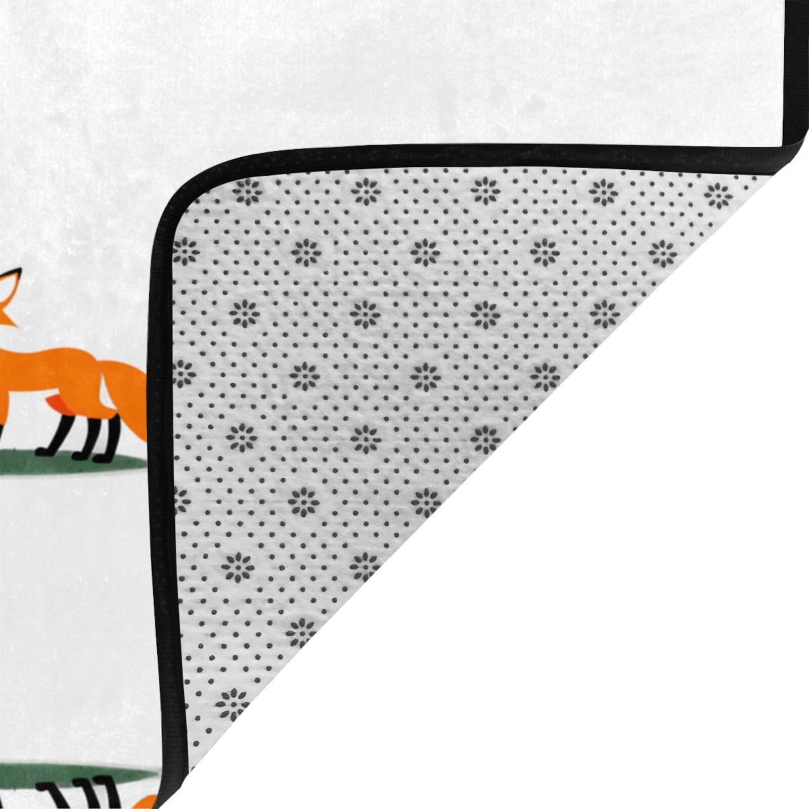 Little Fox - Alfombra con estampado de huevos robando huevos de 80 x 58 pulgadas, alfombra de área para sala de estar, oficina, mesa de café, cama, balcón, suave, esponjosa, absorbente de agua