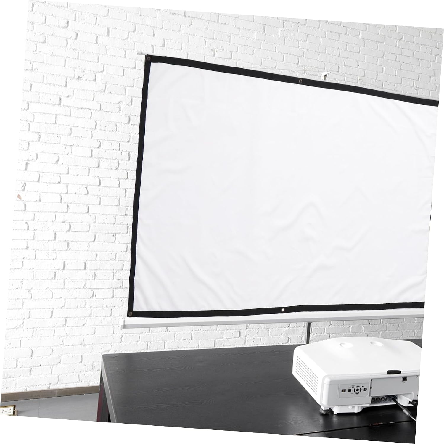 Portable Projection Screen 84 White Fiber Sheet Projector Curtain Perfect Projector Home Theater
