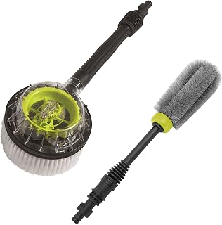 Sun Joe CCK Car Care Accessory Kit, Includes SPX-RB1 Rotary Wash Brush & SPX-WB1 Wheel Rim Brush, Green
