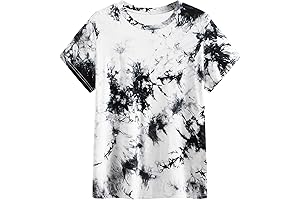 Women's Striking Black Bleach Tie-Dye Tee