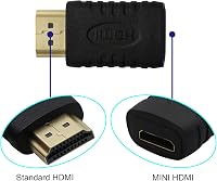 GINTOOYUN 2 db Mini HDMI Anya - HDMI Apa Adapter, Kompakt Átalakító Kamerákhoz, Tabletekhez, Fekete, Plug and Play 6