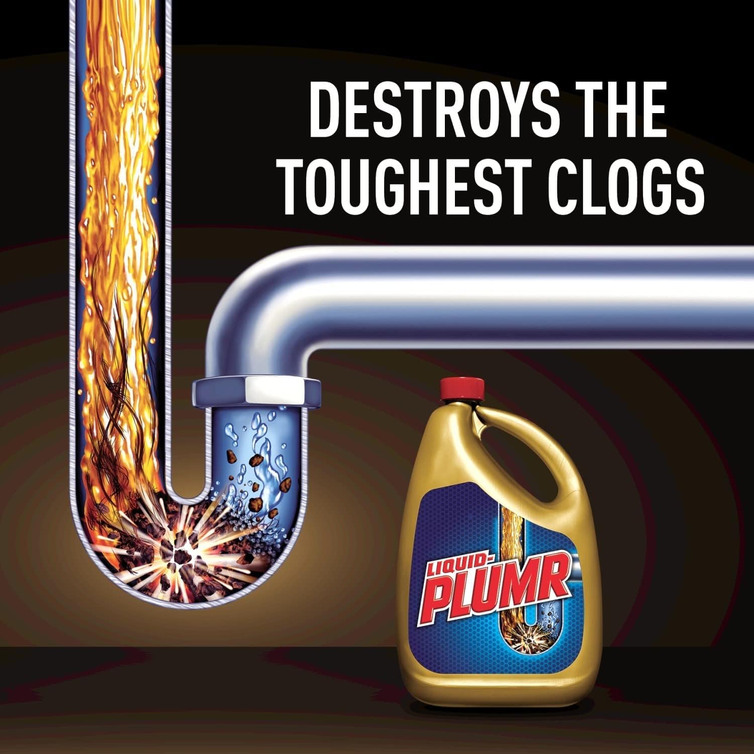 Liquid-Plumr Pro-Strength Full Clog Destroyer Plus PipeGuard, 32 oz Bottles - 2 Pack : Health & Household