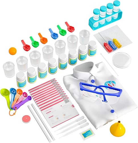Miniatura 1 de Kit de ciencia de experimentos de laboratorio para niños de 4-6-8-12, juguetes científicos educativos STEM para niños y niñas con bata de