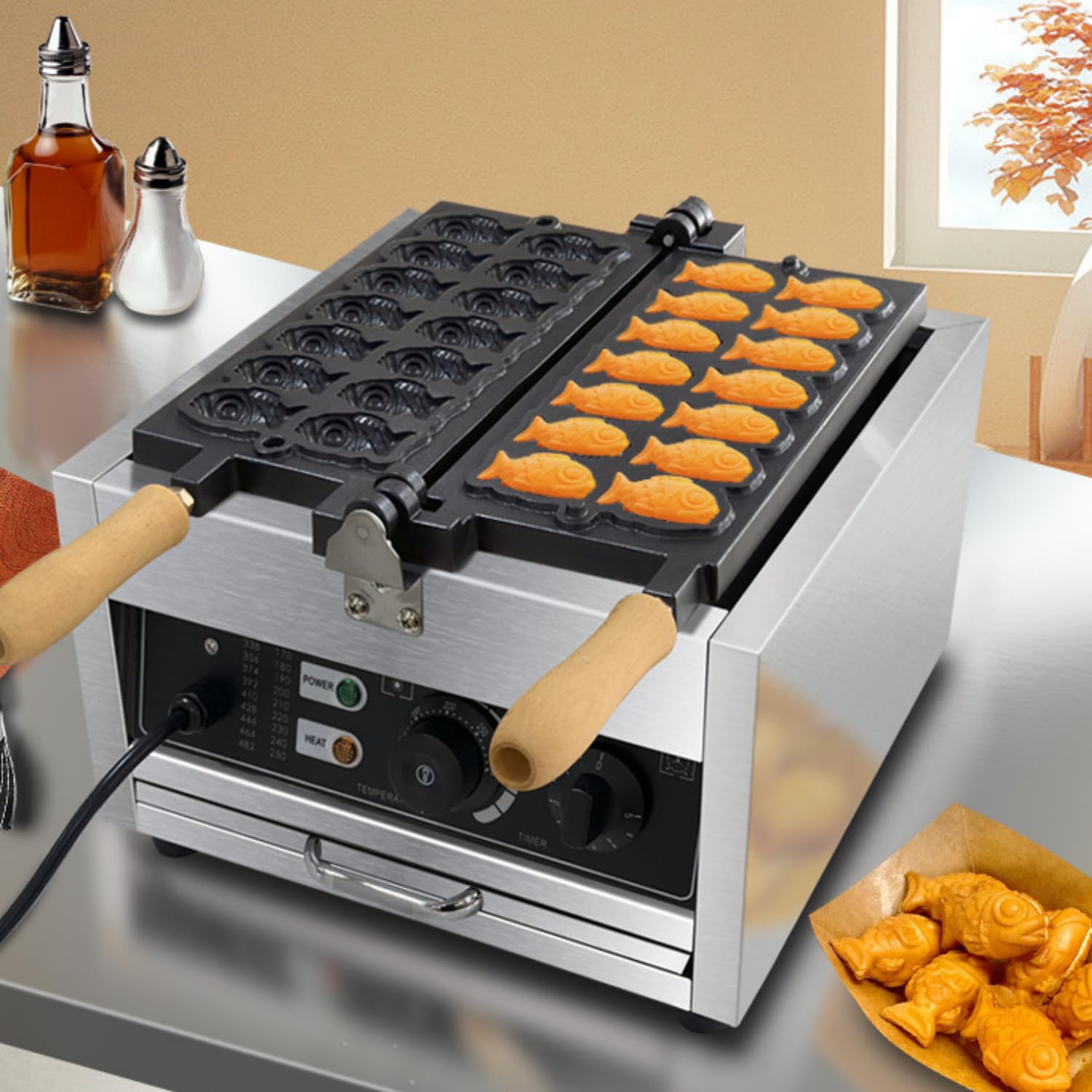 たい焼き　機器 Amazon | Kurflo 鯛焼き器 たい焼きメーカー 鯛焼きメーカー