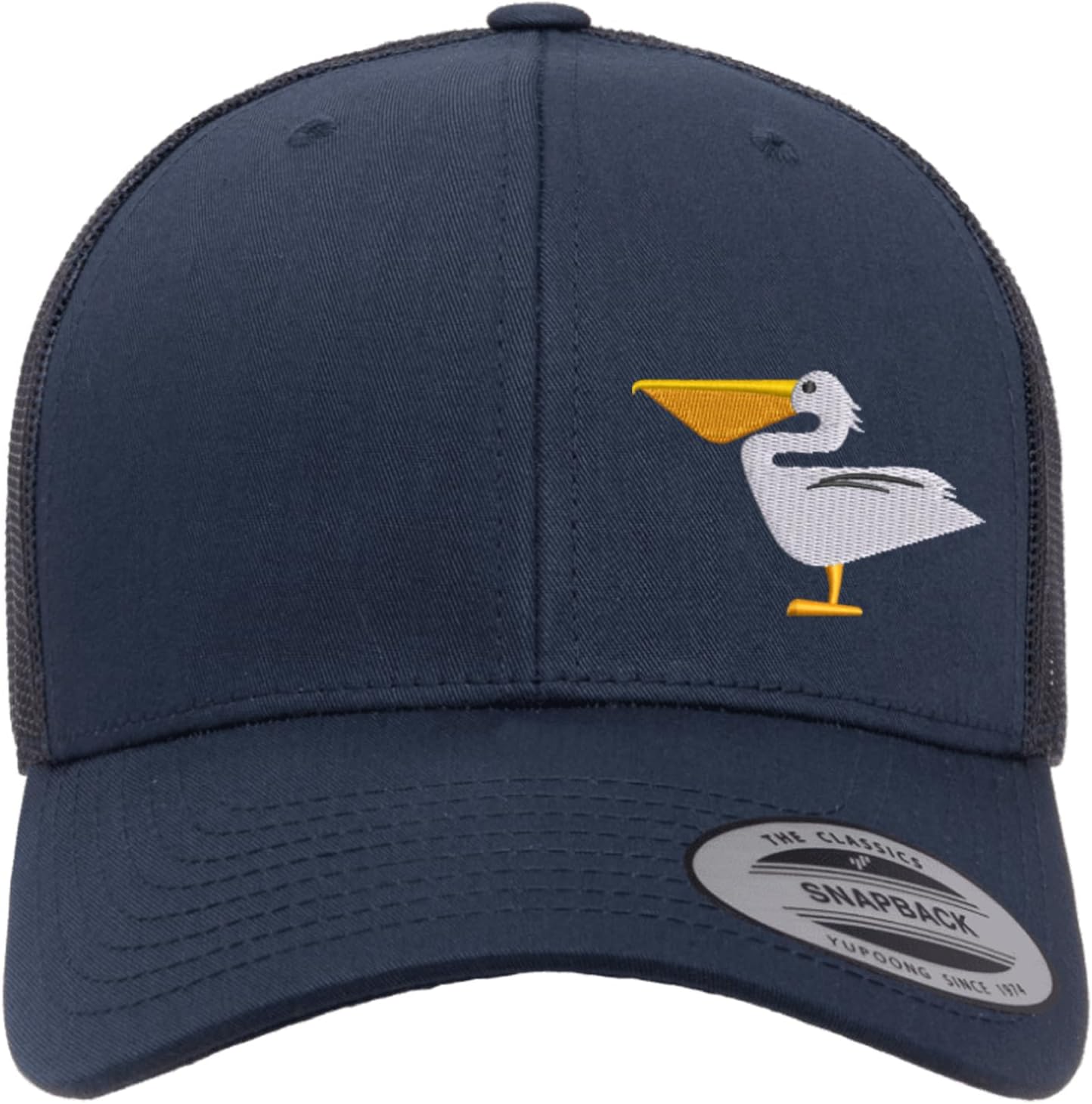 Embroidered Pelican Trucker Hat – Adjustable Snapback Mesh Back Baseball Cap Outdoor Casual Hat for Men Women
