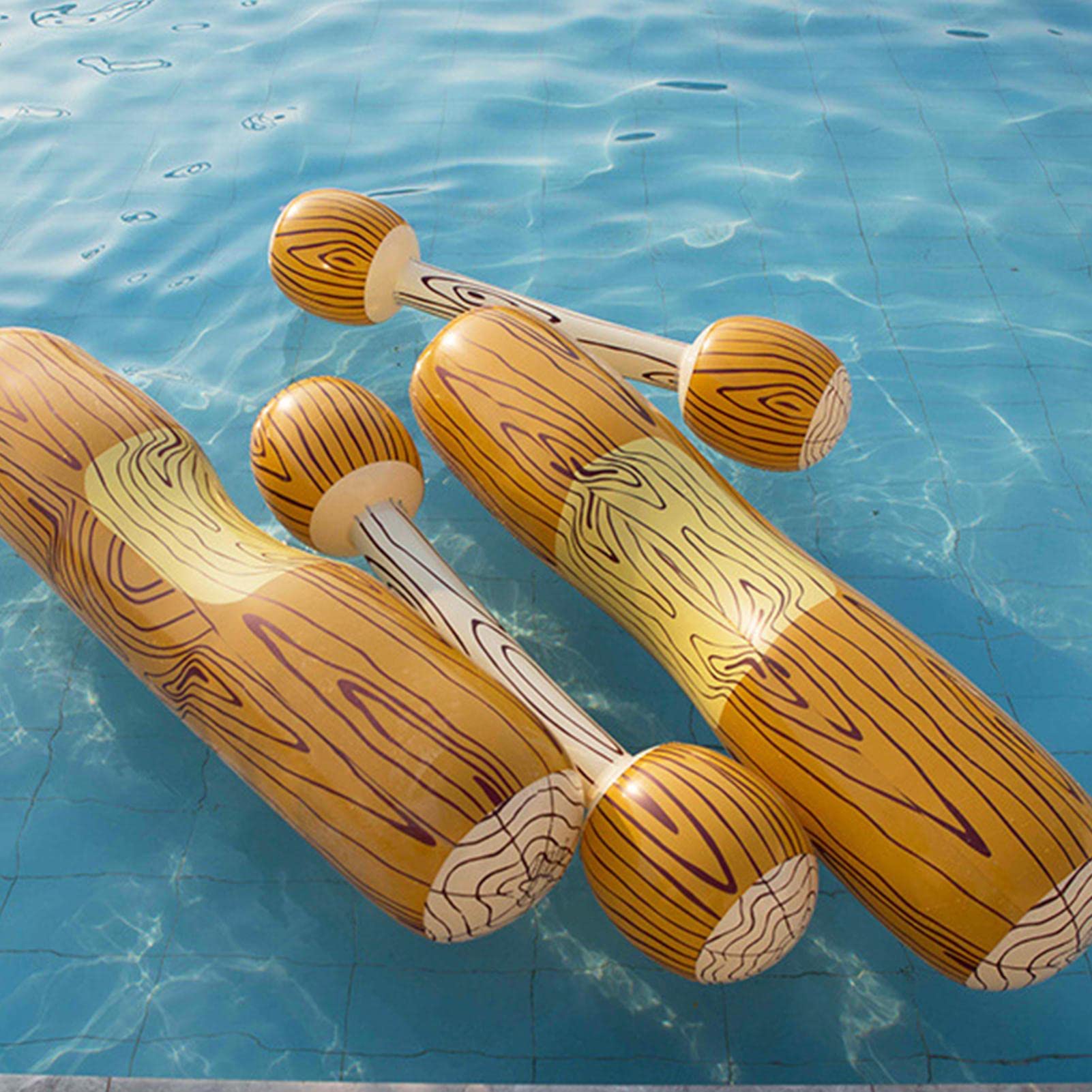 Pack De 4 Troncos De Batalla Inflables Para Piscina - Flotadores Con Diseño De Canoa, PVC Engrosado, Ideales Para Juegos De Agua En Verano