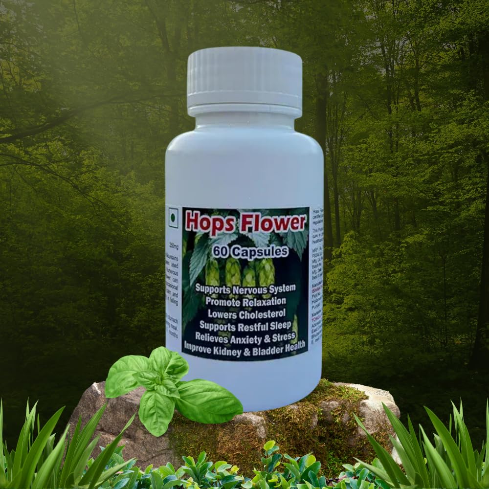 HOPS FLOWER CAPSULES - 60 CAPSULES (GET 1 BOTTLE HOPS FLOWER 50ML DROPS FREE)