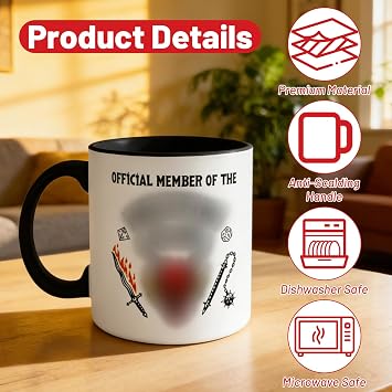 Stranger Coffee Mug, 11OZ Ceramic Mugs with Black Handle & Logo, Double-Side Printed Novelty Mug Gifts for Women Men, Teenagers, TV Drama Enthusiasts