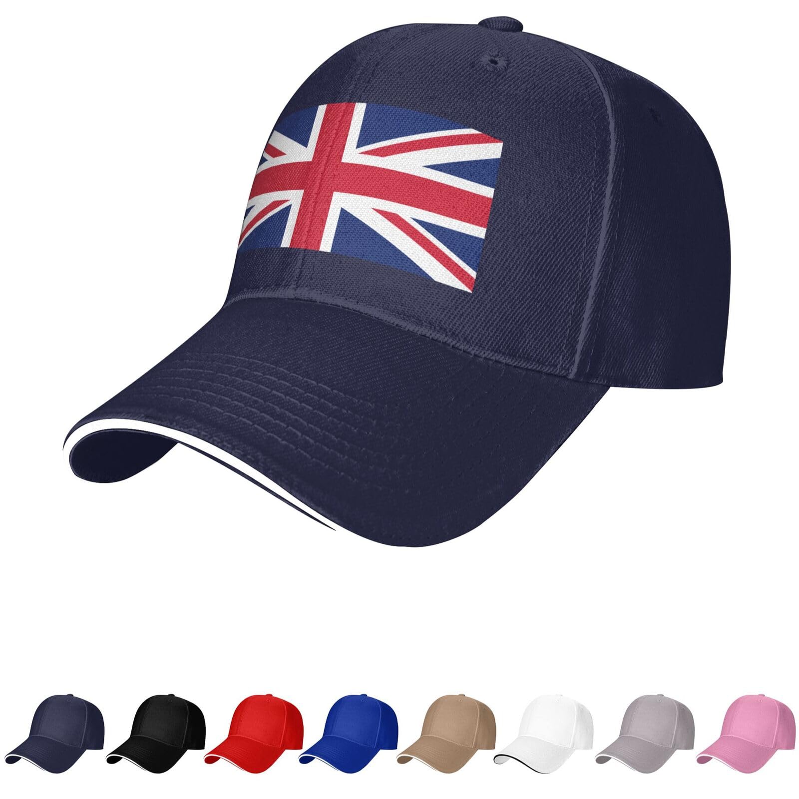 United Kingdom Flag Hat British Caps for Man Woman Flag of United Kingdom Baseball Cap Trucker Dad Hat Navy Blue