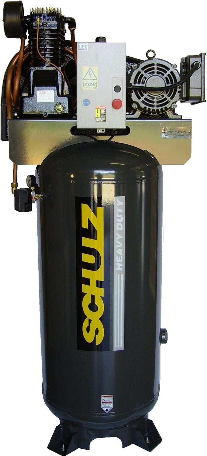 Schulz VERTICAL 7.5 HP THREE PHASE AIR COMPRESSOR WITH 35 CFM AIR DRYER