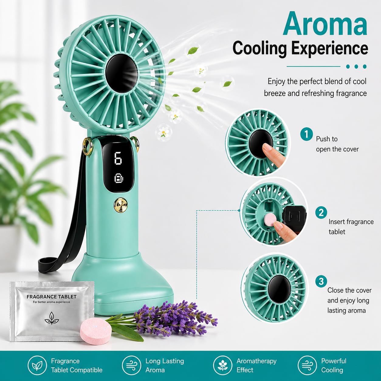 Foldable USB Fan - Portable & Rechargeable -6