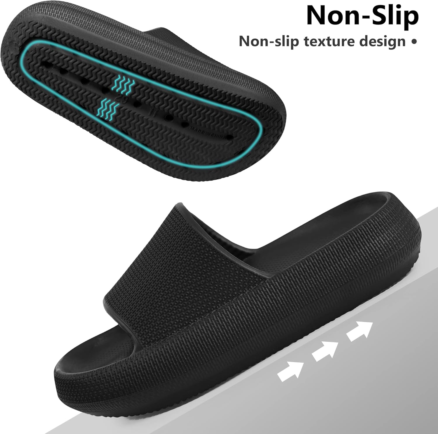 Youecci Cloud Slides for Kids丨Shower Slippers Bathroom Pool Sandals丨Boys Girls Comfy Thick Sole Slippers丨Summer Non-Slip Beach Shoes - Image 6