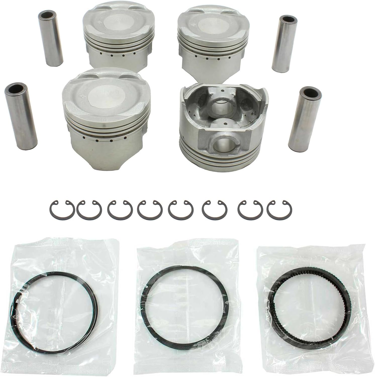 DNJ PRK530 Piston and Ring Kit For 1992-2001 Chevrolet Geo Suzuki Esteem Sidekick Tracker Vitara X-90 1.6L L4 SOHC 16V Naturally Aspirated