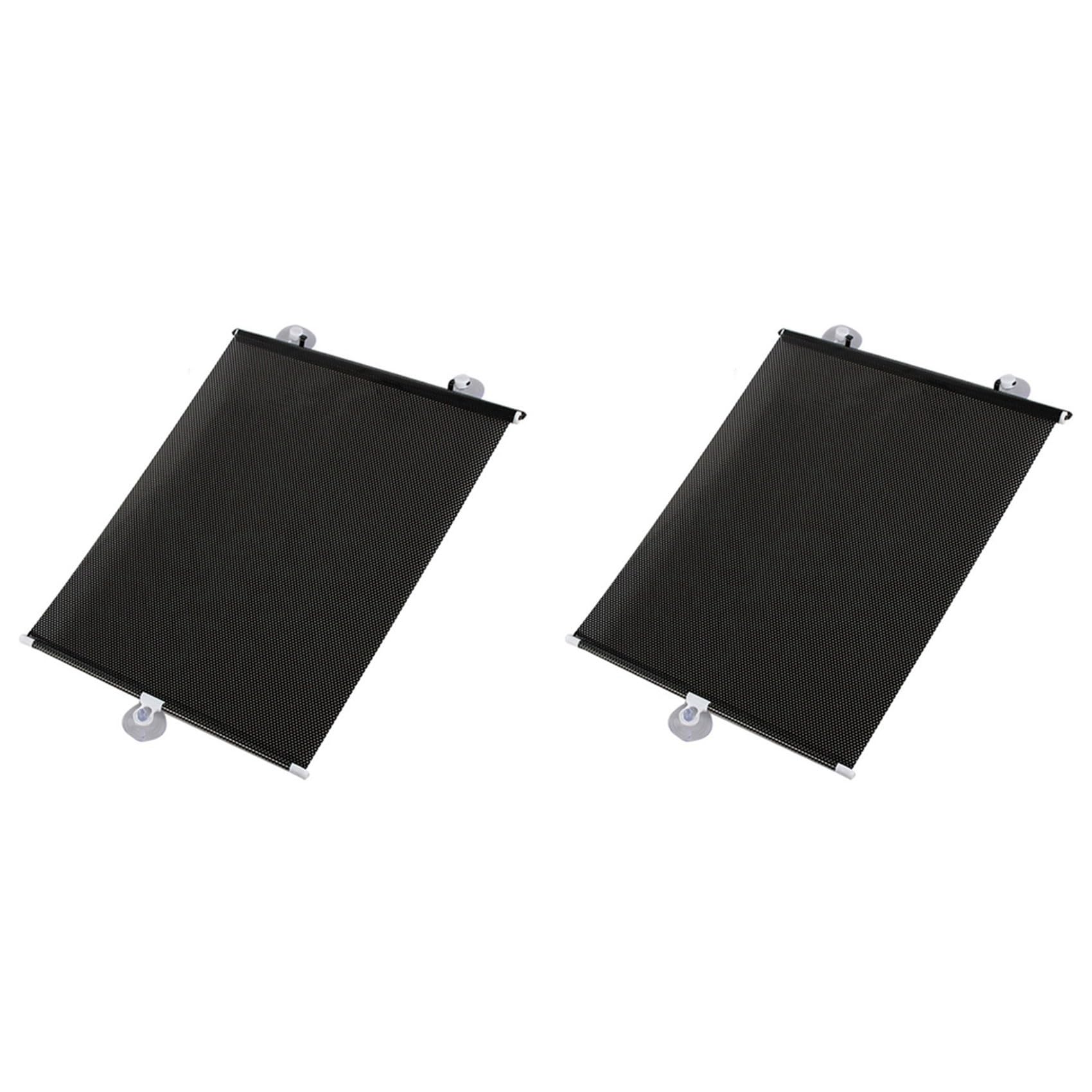 Hndhbfgrt 2X Sunshade Roller Blackout Suction Cup Blinds Curtains for Living Kitchen Car Window Free-Perforated Curtain E