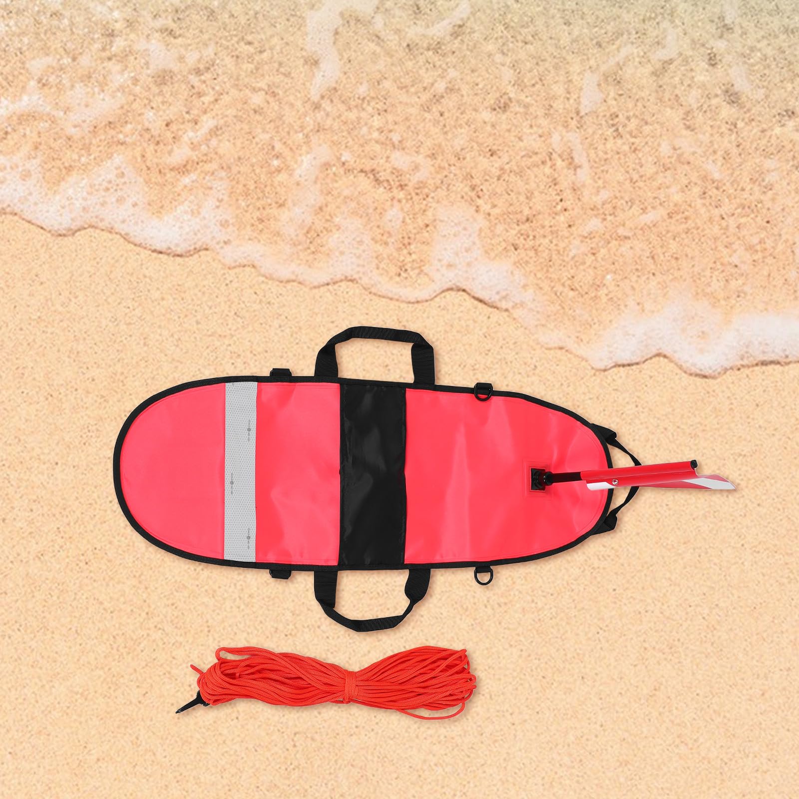 Toddmomy Speerfischer-Schwimmboje: Aufblasbare Sicherheits-Tauchboje für Speerfischen und Gerätetauchen – Schwimmboje mit Tauchflagge, Schwimmmarkierungsboje als Schwimmzubehör